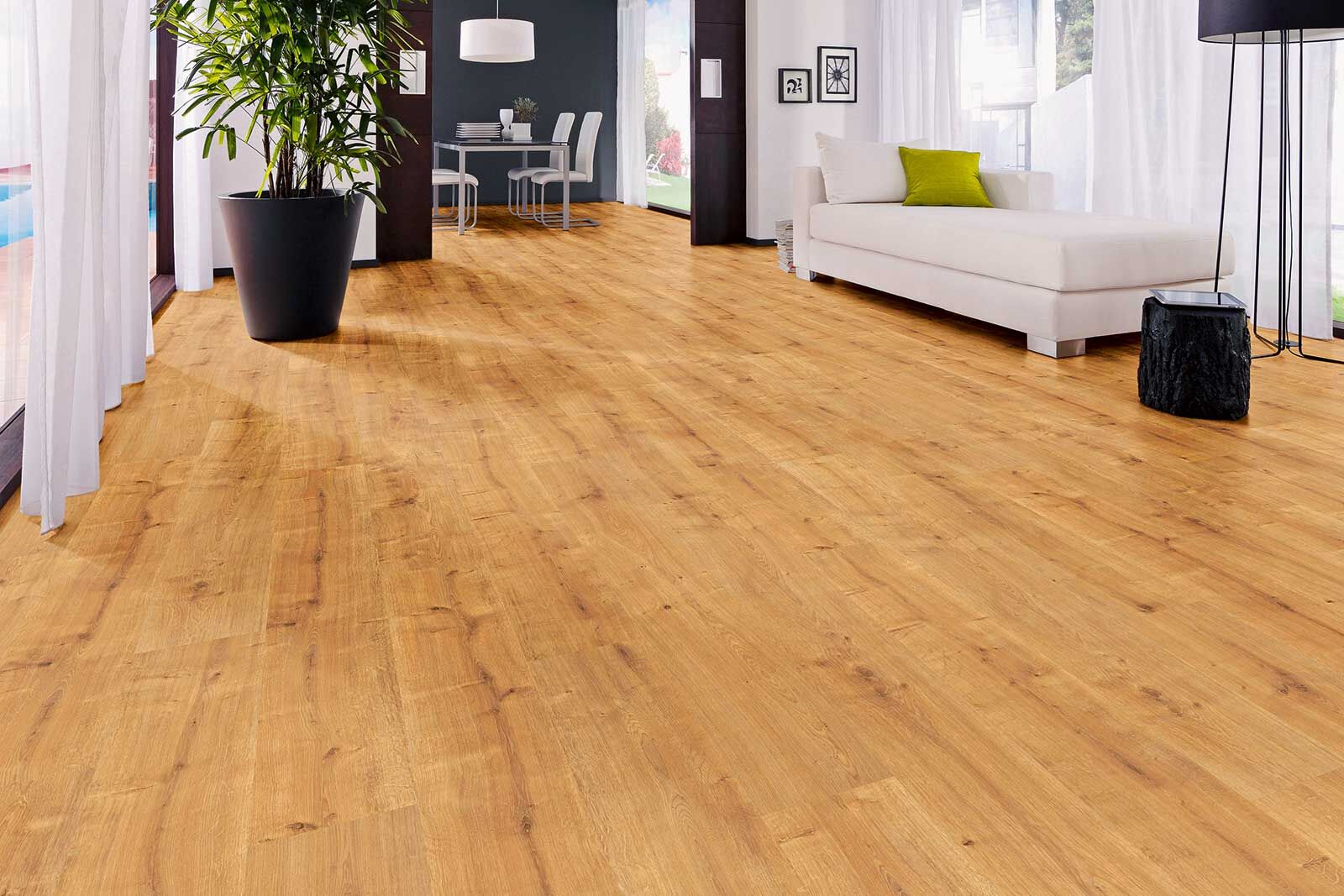 Besonders in repräsentativen Räumen wird Parkett eingesetzt, um Atmosphäre und Stil zu unterstreichen.