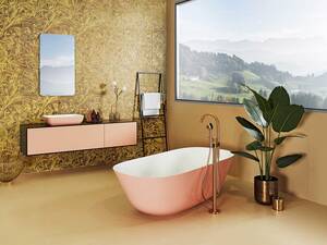 Die Badezimmermöbelkombination «Sabella Infinity 180» verbindet elegante Schönheit mit praktischer Funktionalität. Ihr harmonisches Design schafft eine ruhige Atmosphäre, während dezente Farbakzente für ein zeitloses Flair sorgen.  Sabag Biel/Bienne.